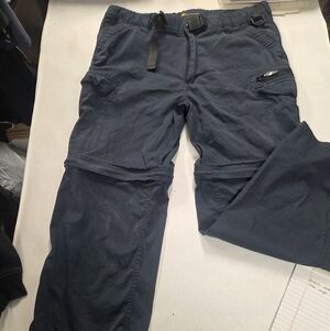 Men's Navy Cargo Pants with Zip-Off Legs